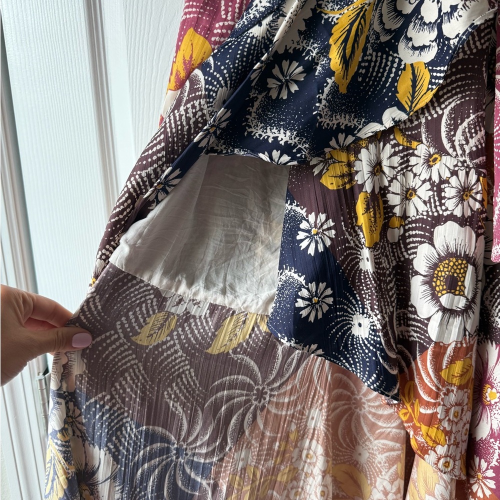 Anthropologie Women's Skirt Maeve Ruffled Maxi Skirt Multicolor Floral Sz Medium - Picture 8 of 12